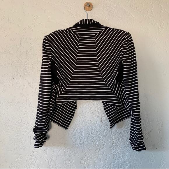 Robert Rodriguez black white striped blazer sz 4 - Picture 3 of 7